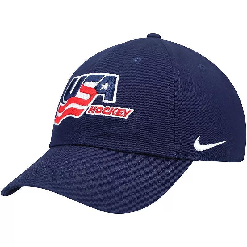 Womens Nike Navy USA Hockey Campus Adjustable Hat, Usa Blue Product Image