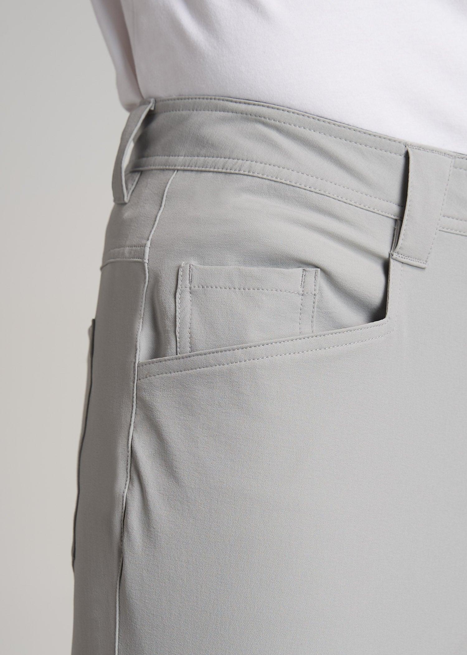 Hiking Shorts for Tall Men in Light Grey Product Image