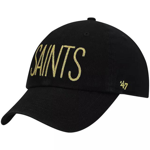 Womens 47 New Orleans Saints Shimmer Text Clean Up Adjustable Hat Product Image