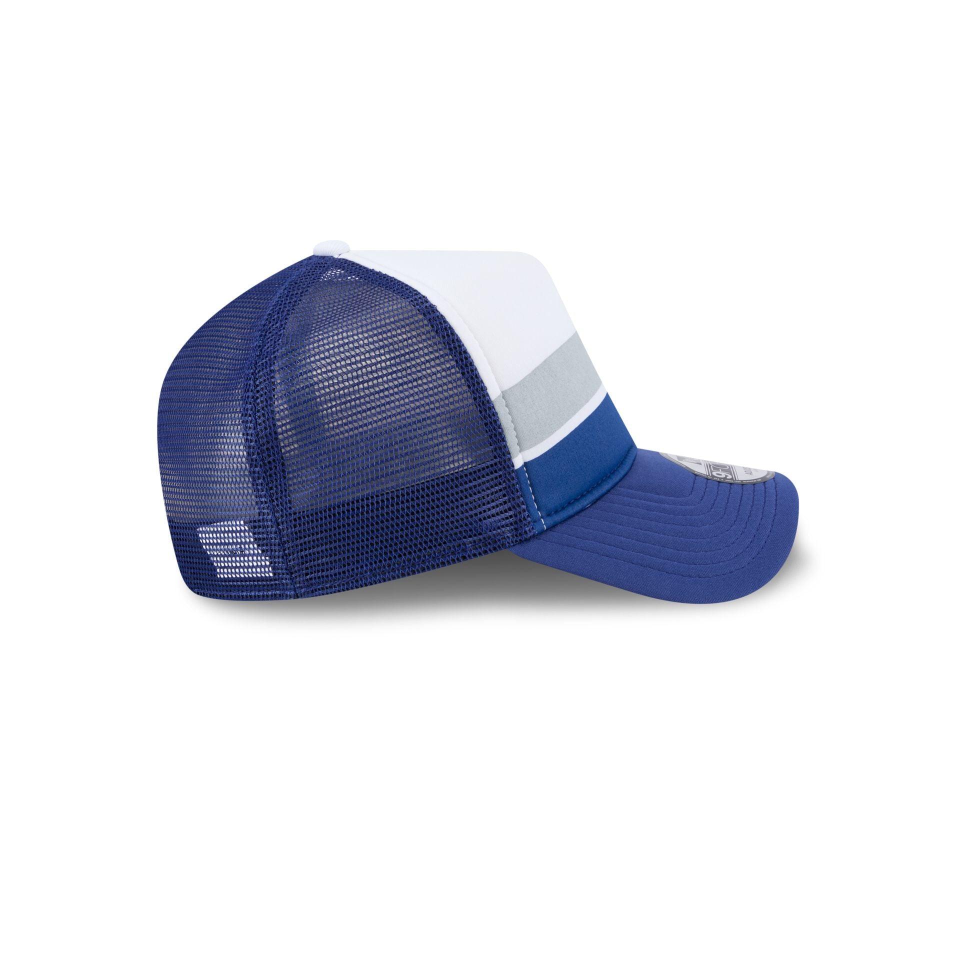 Los Angeles Dodgers Color Block 9FORTY A-Frame Trucker Snapback Hat Male Product Image