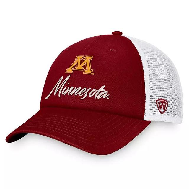 Womens Top of the World Maroon/White Minnesota Golden Gophers Charm Trucker Adjustable Hat Product Image