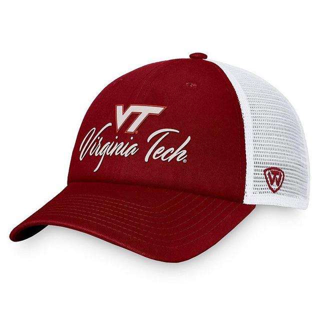 Womens Top of the World Maroon/White Virginia Tech Hokies Charm Trucker Adjustable Hat Product Image