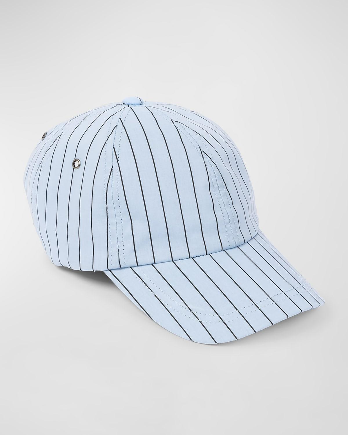 Mens Cotton Pinstripe Baseball Cap Product Image