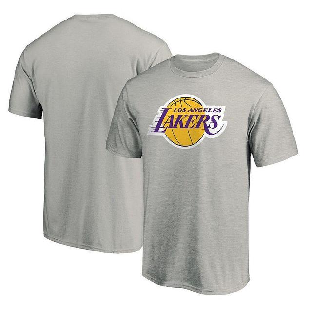 Mens Fanatics Branded Heathered Gray Los Angeles Lakers Primary Team Logo T-Shirt Product Image