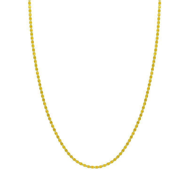 14k Gold Textured Valentino Chain Necklace, Womens Product Image