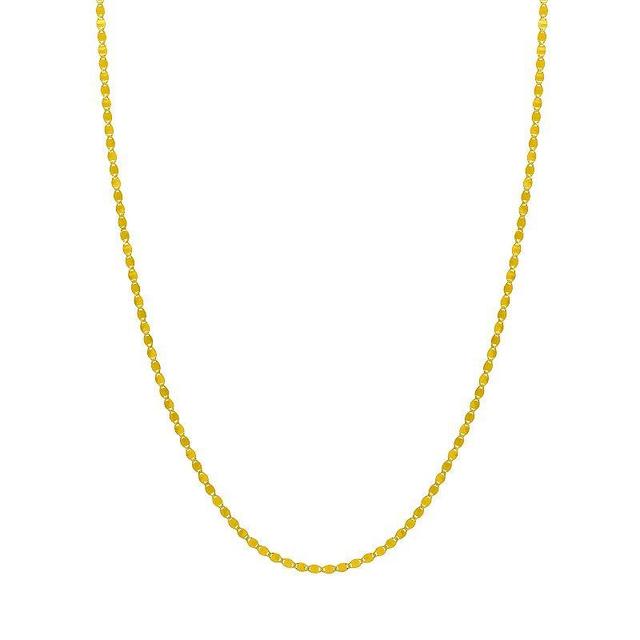 14k Gold Textured Valentino Chain Necklace, Womens Yellow Product Image