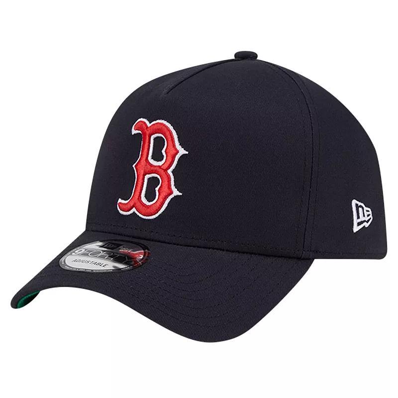 Mens New Era Boston Red Sox Team Color A-Frame 9FORTY Adjustable Hat, Blue Product Image