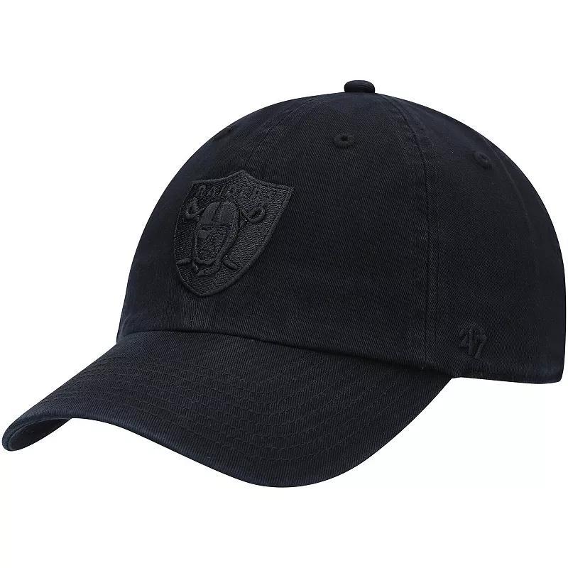 Mens 47 Black Las Vegas Raiders Team Tonal Clean Up Adjustable Hat Product Image