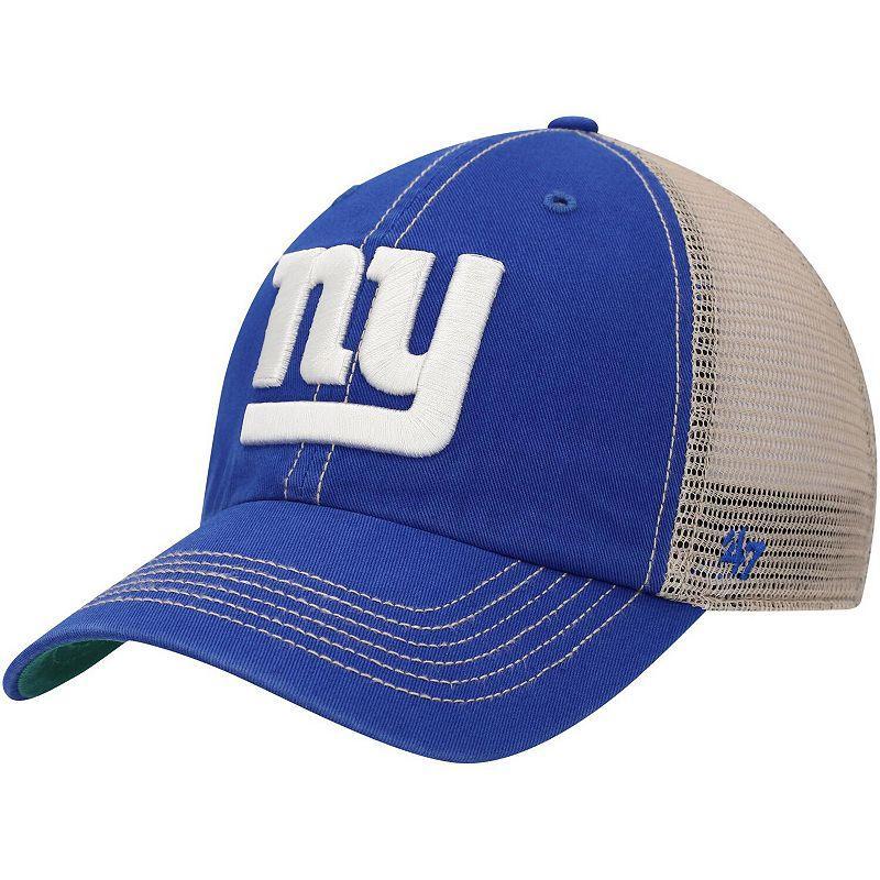 Mens 47 Royal New York Giants Trawler Trucker Clean Up Snapback Hat - Royal, Natural Product Image