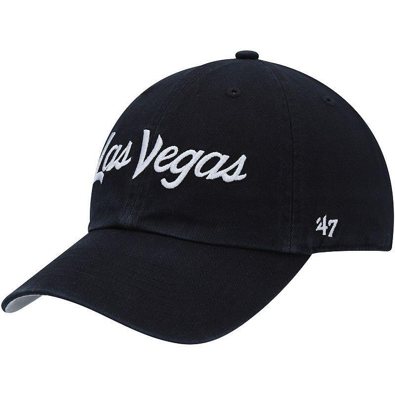 Mens 47 Black Las Vegas Raiders Crosstown Clean Up Adjustable Hat Product Image