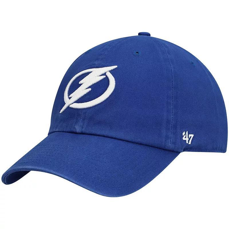 Mens 47 Blue Tampa Bay Lightning Team Clean Up Adjustable Hat Product Image