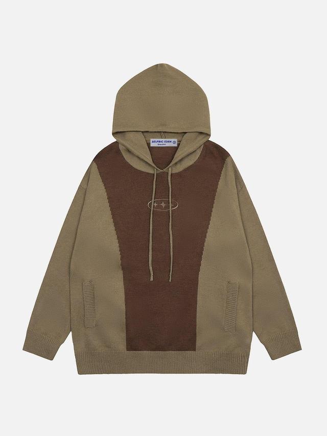 Aelfric Eden Patchwork Knit Zip Up Hoodie Product Image