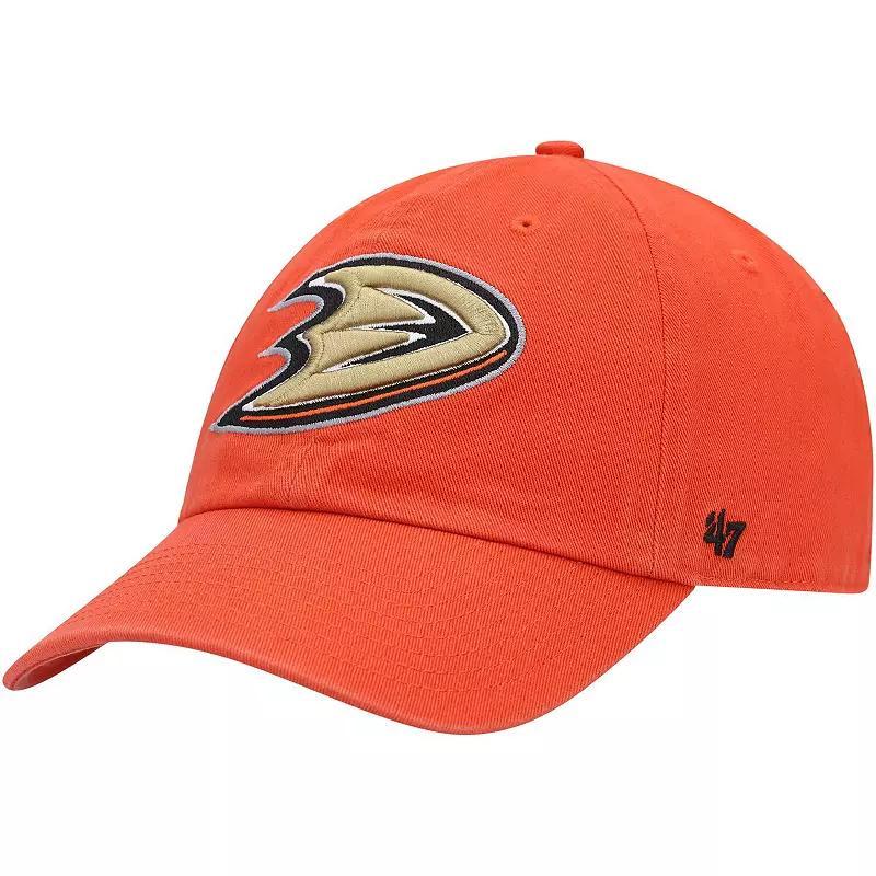 Mens Orange Anaheim Ducks Clean Up Adjustable Hat Product Image