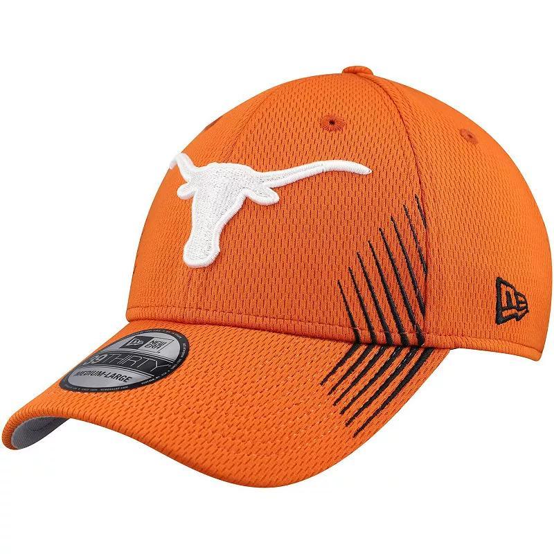 Mens New Era Texas Orange Texas Longhorns Active Slash Sides 39THIRTY Flex Hat Product Image