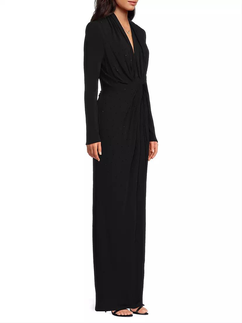 Gaya Twist-Front Long-Sleeve Maxi Dress Product Image