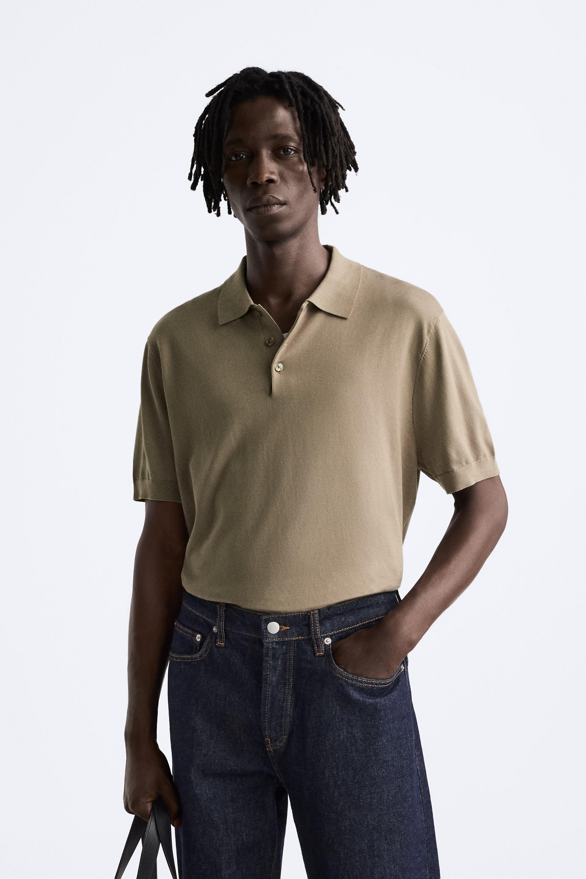 KNIT COTTON - LYOCELL POLO SHIRT Product Image