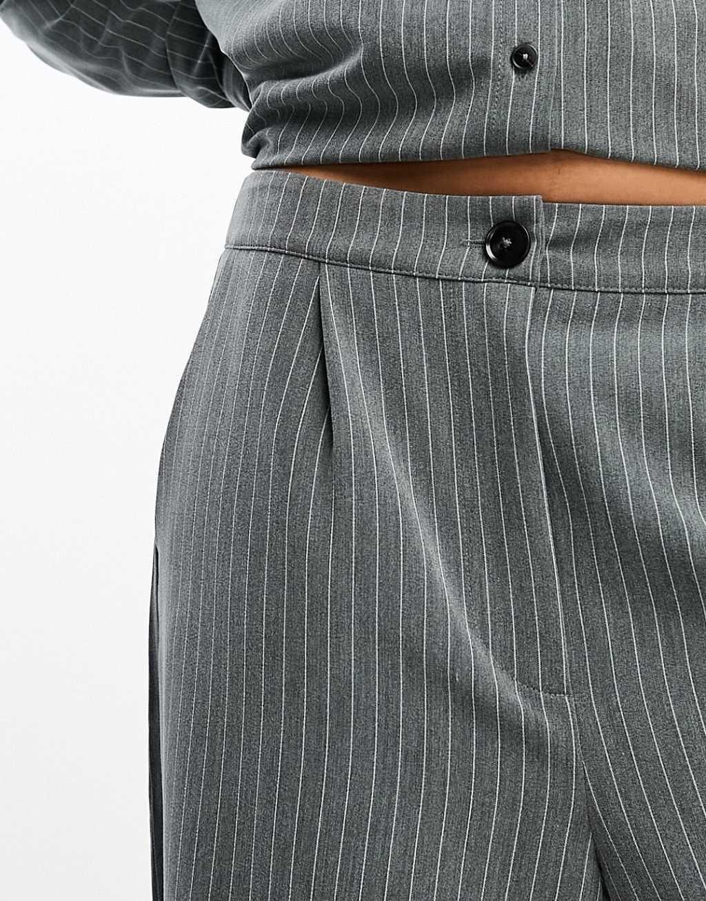 Vero Moda pinstripe wide leg pants Product Image