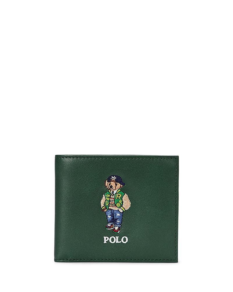 Polo Bear Leather Billfold Wallet In Green Product Image