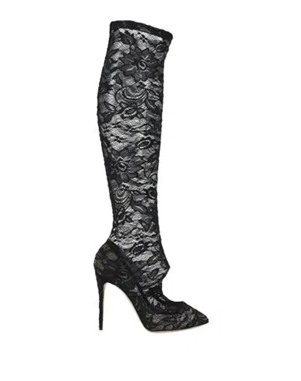 DOLCE & GABBANA Woman Boot Black Size 6 Polyamide, Elastane, Viscose product image