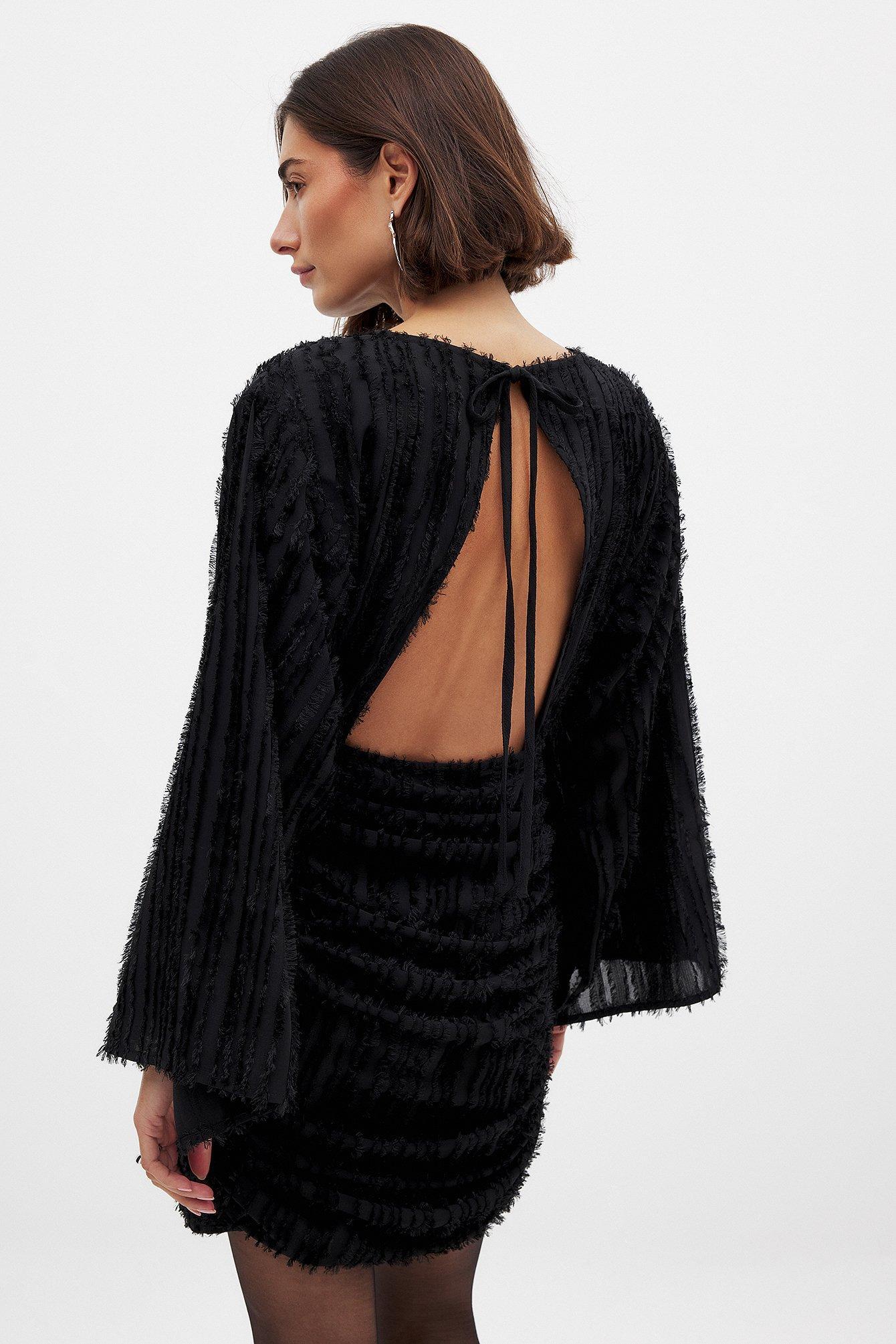 Open Back Fringe Mini Dress Product Image