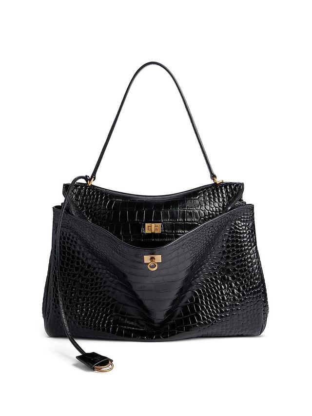 Womens Rodeo Large Handbag Crocodile Embossed Product Image