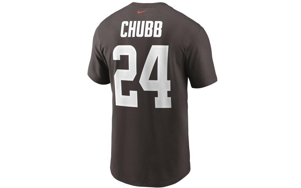 Nike Cleveland Browns Mens Pride Name and Number Wordmark T-shirt - Nick Chubb Product Image