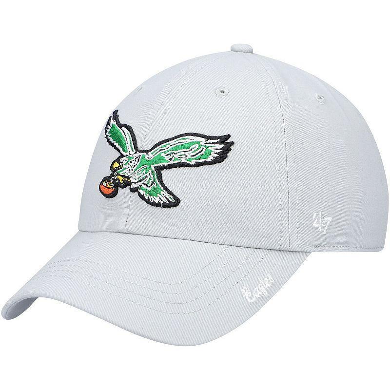 Womens 47 Gray Philadelphia Eagles Miata Clean Up Legacy Adjustable Hat Product Image