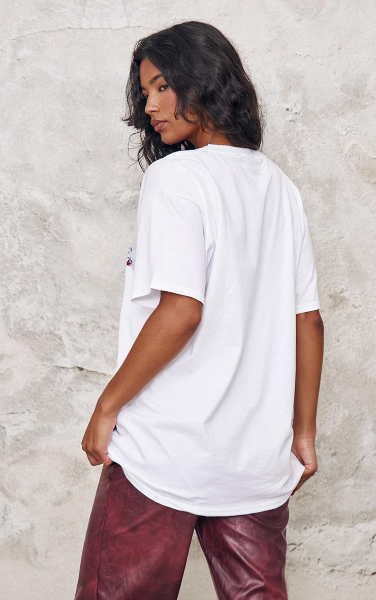 White Dinner Table Oversized T Shirt Product Image