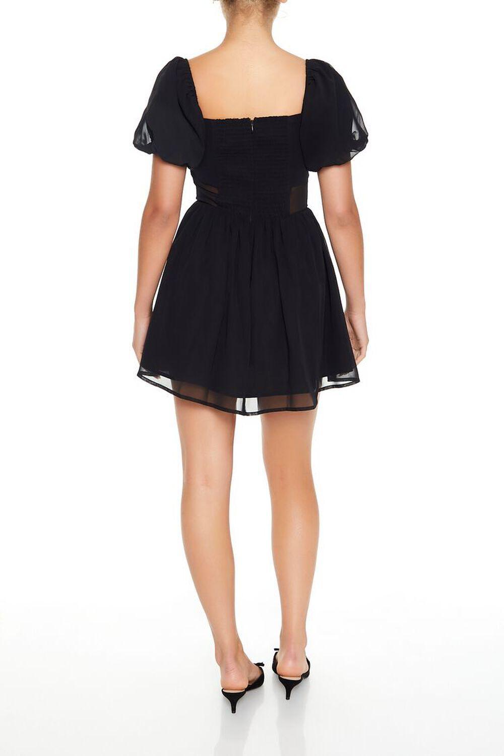 Puff-Sleeve Babydoll Mini Dress | Forever 21 Product Image