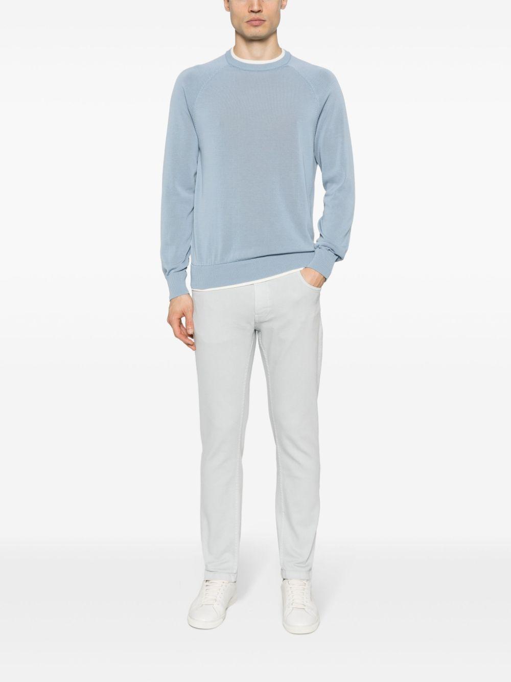 ELEVENTY Layered-effect Jumper In Blue Product Image