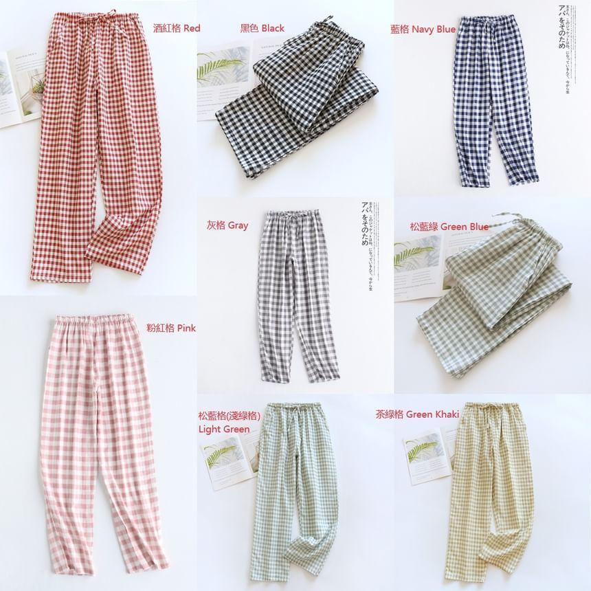 Couple Matching Plaid Pajama Pants (Various Designs) Product Image