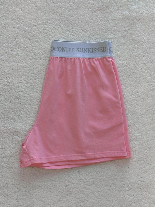 Lush Pink Basic Watercolor Shorts Product Image