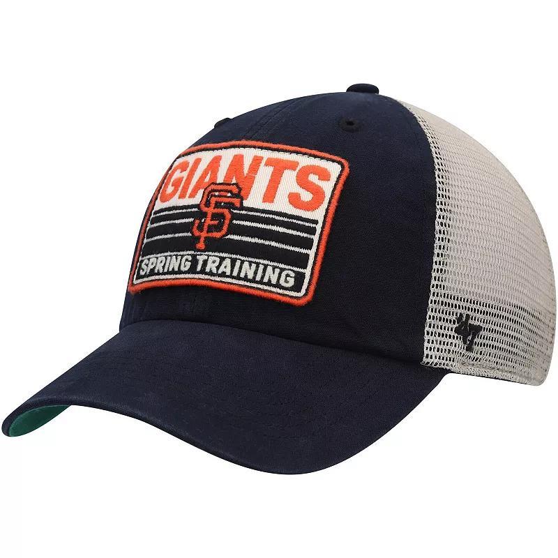 Mens 47 /Tan San Francisco Giants Four Stroke Clean Up Trucker Snapback Hat Product Image