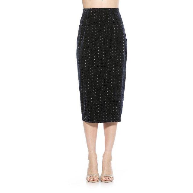 Womens Alexia Admor Jayden Fitted Midi Skirt Blue Product Image