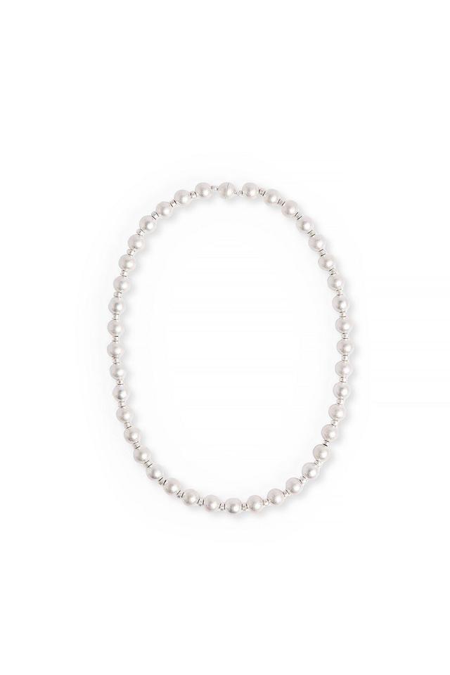 Silver Colored Pearl Necklace Product Image