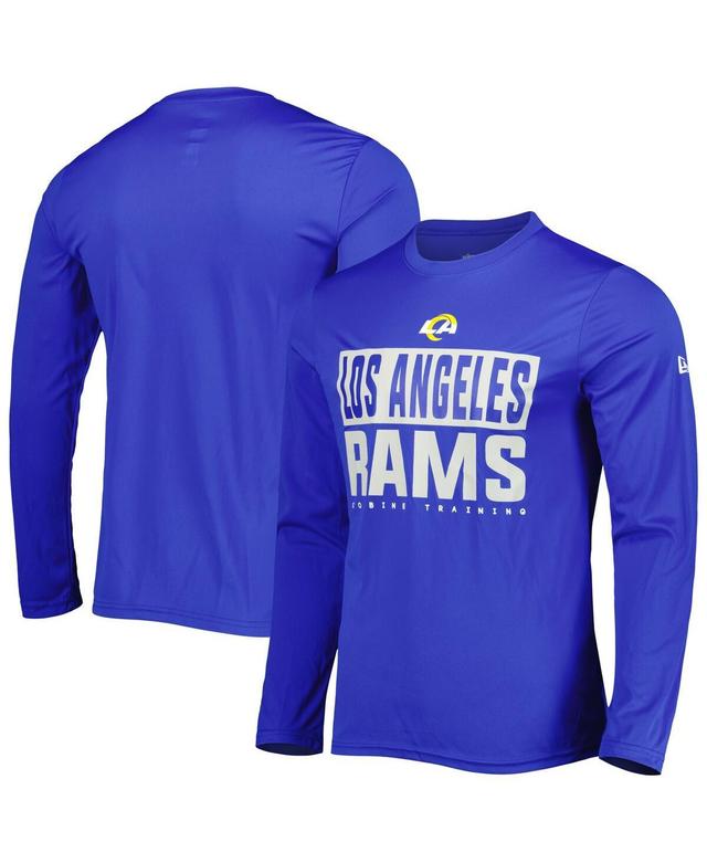 Mens New Era Royal Los Angeles Rams Combine Authentic Offsides Long Sleeve T-shirt Product Image