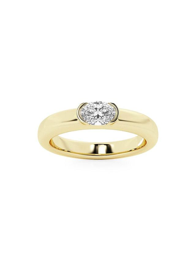 Womens 14K Gold & 0.50 TCW Lab-Grown Diamond Stackable Ring Product Image