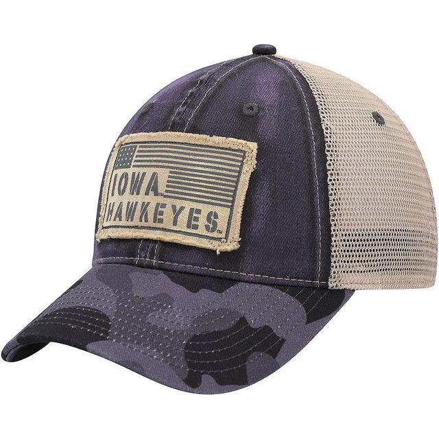 Mens Colosseum Charcoal Iowa Hawkeyes OHT Military Appreciation United Trucker Snapback Hat Product Image