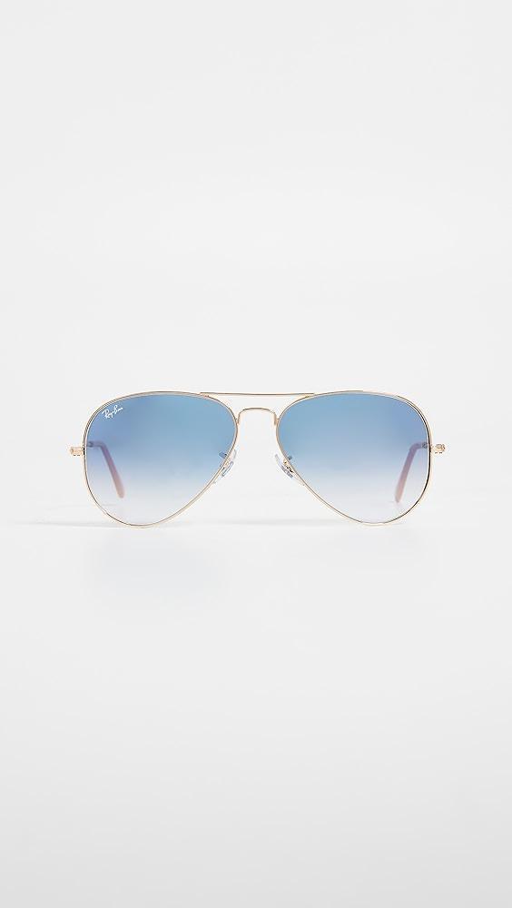 Ray-Ban RB3025 Classic Aviator Gradient Sunglasses | Shopbop product image