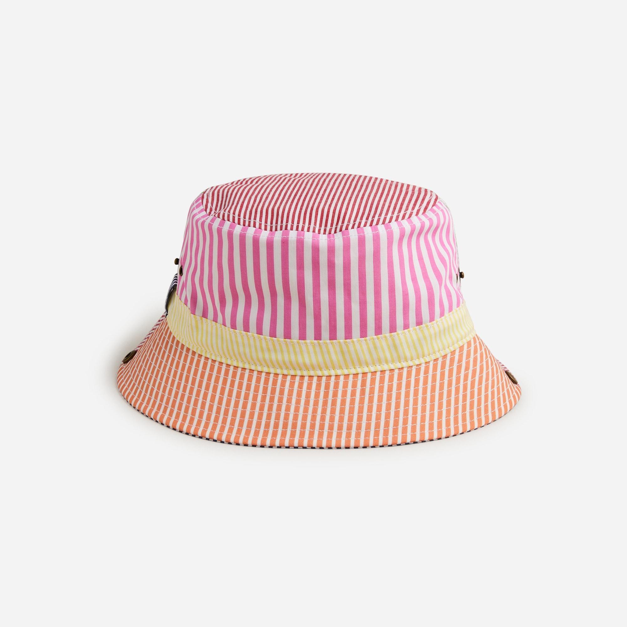 Bucket hat with snaps in cotton poplin Product Image