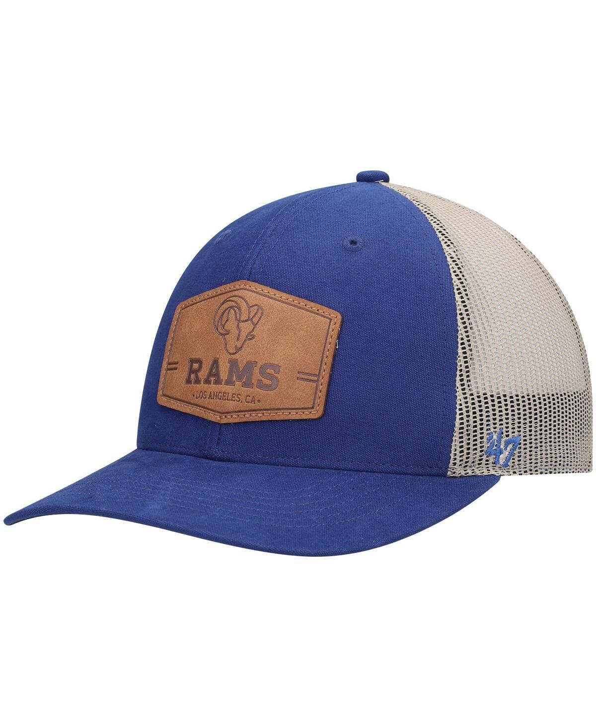 Mens 47 Royal Los Angeles Rams Rawhide Trucker Adjustable Hat - Royal Product Image