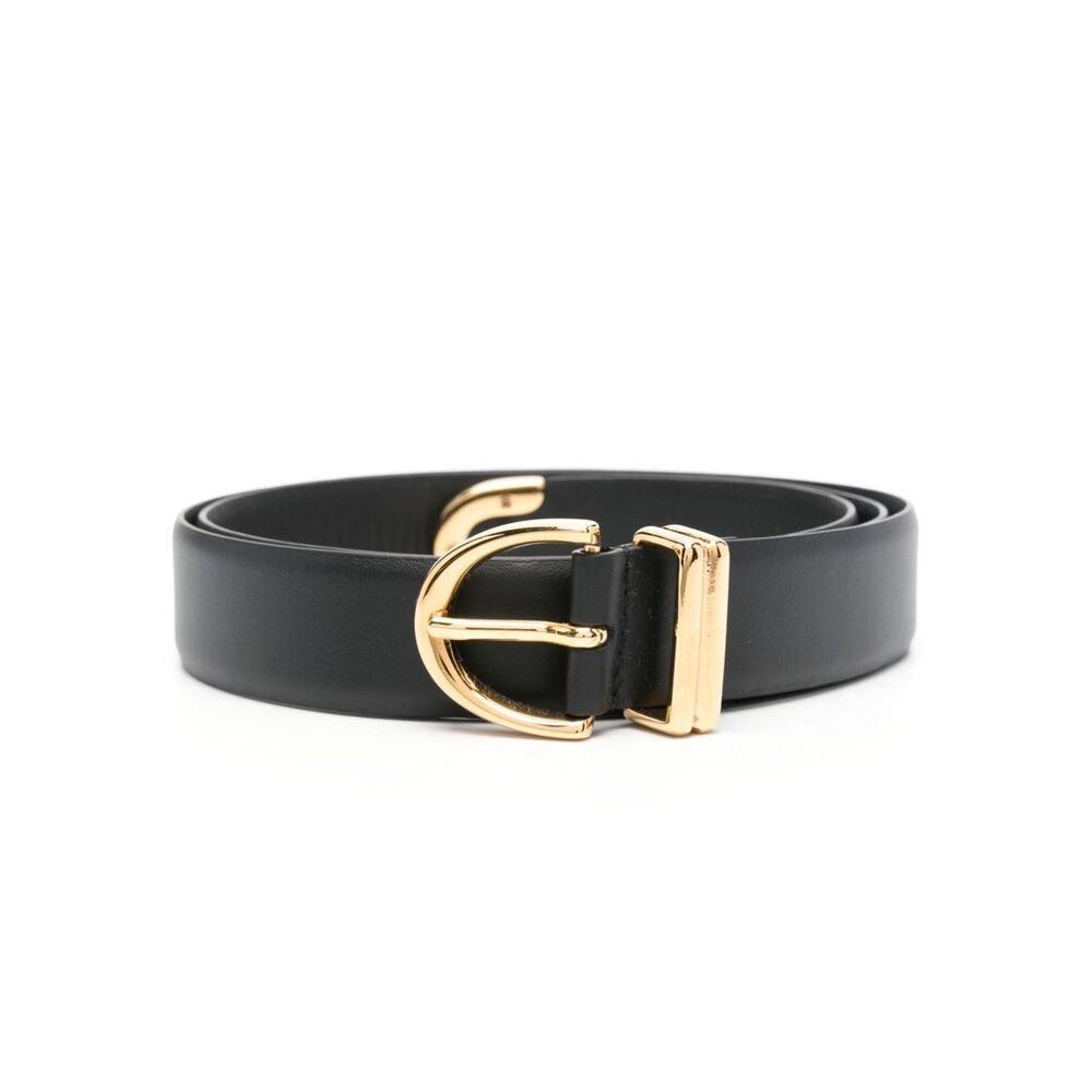 KHAITE Buckled Belt In Black Product Image