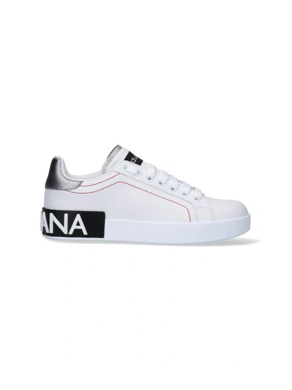 Portofino Leather Sneakers In White Product Image