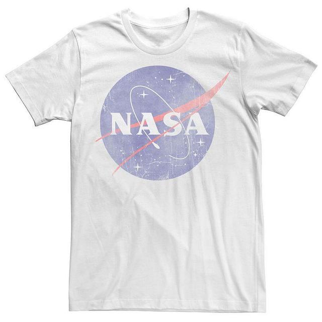 Mens NASA Classic Blue Logo Distressed Vintage Tee Product Image