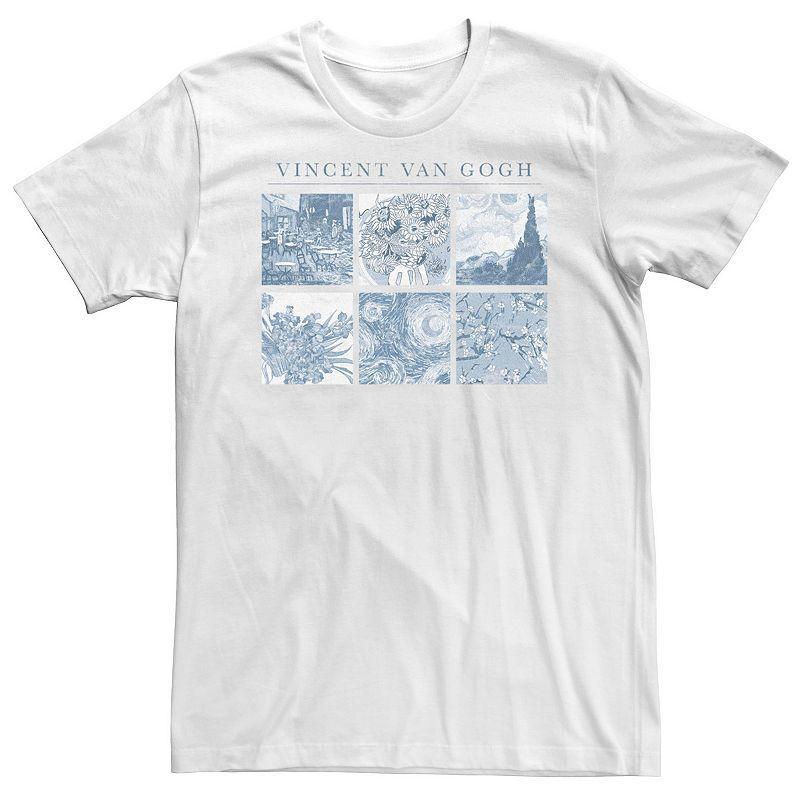 Big & Tall Trendy Vincent Van Gogh Blue Panels Graphic Tee, Mens Product Image