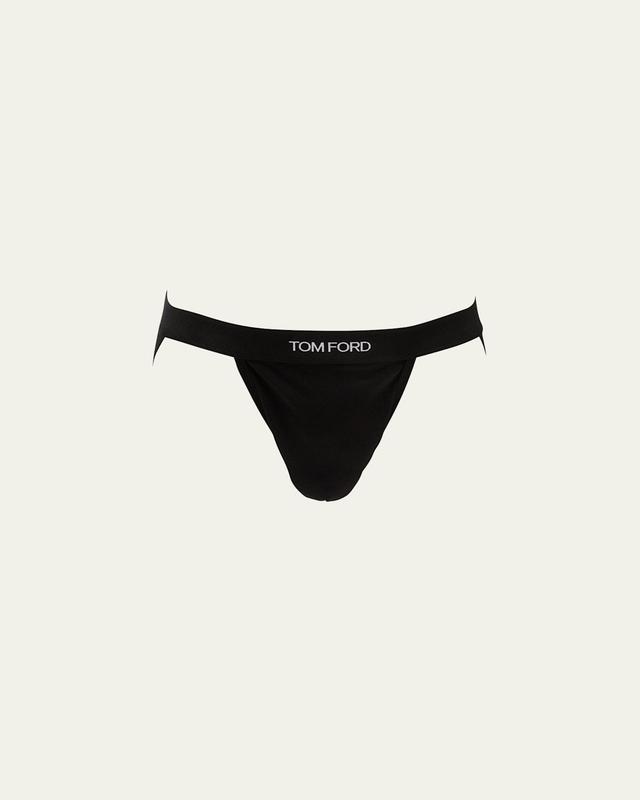 TOM FORD Logo Jacquard Stretch Cotton Jock Strap Product Image