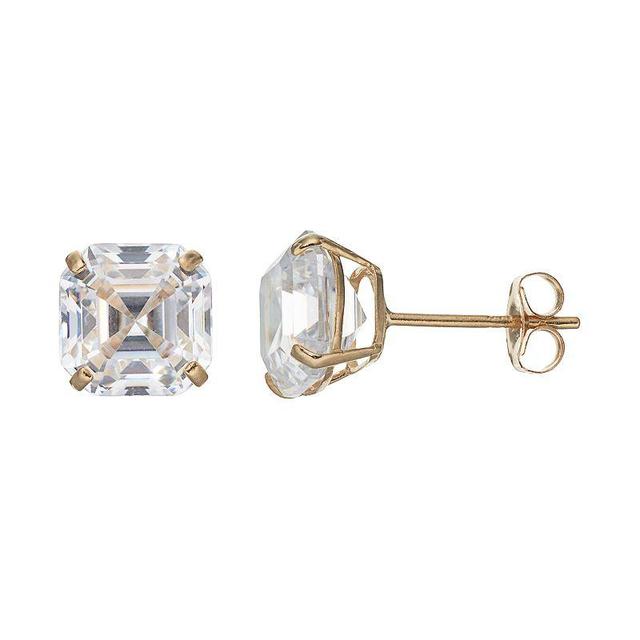 Forever 14K Cubic Zirconia Stud Earrings, Womens, 14k Gold Product Image