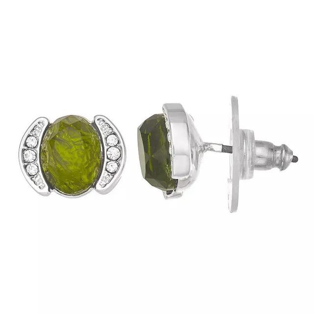 Napier Holiday Stud Earrings, Womens, Green Product Image