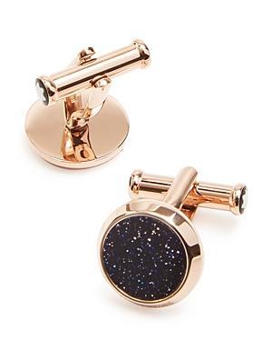 Mens Goldtone Stainless Steel Round Cufflinks Product Image