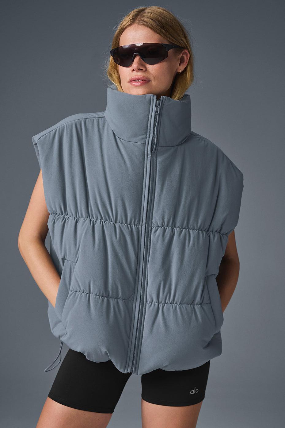 Incline Puffer Vest - Steel Grey Female Product Image